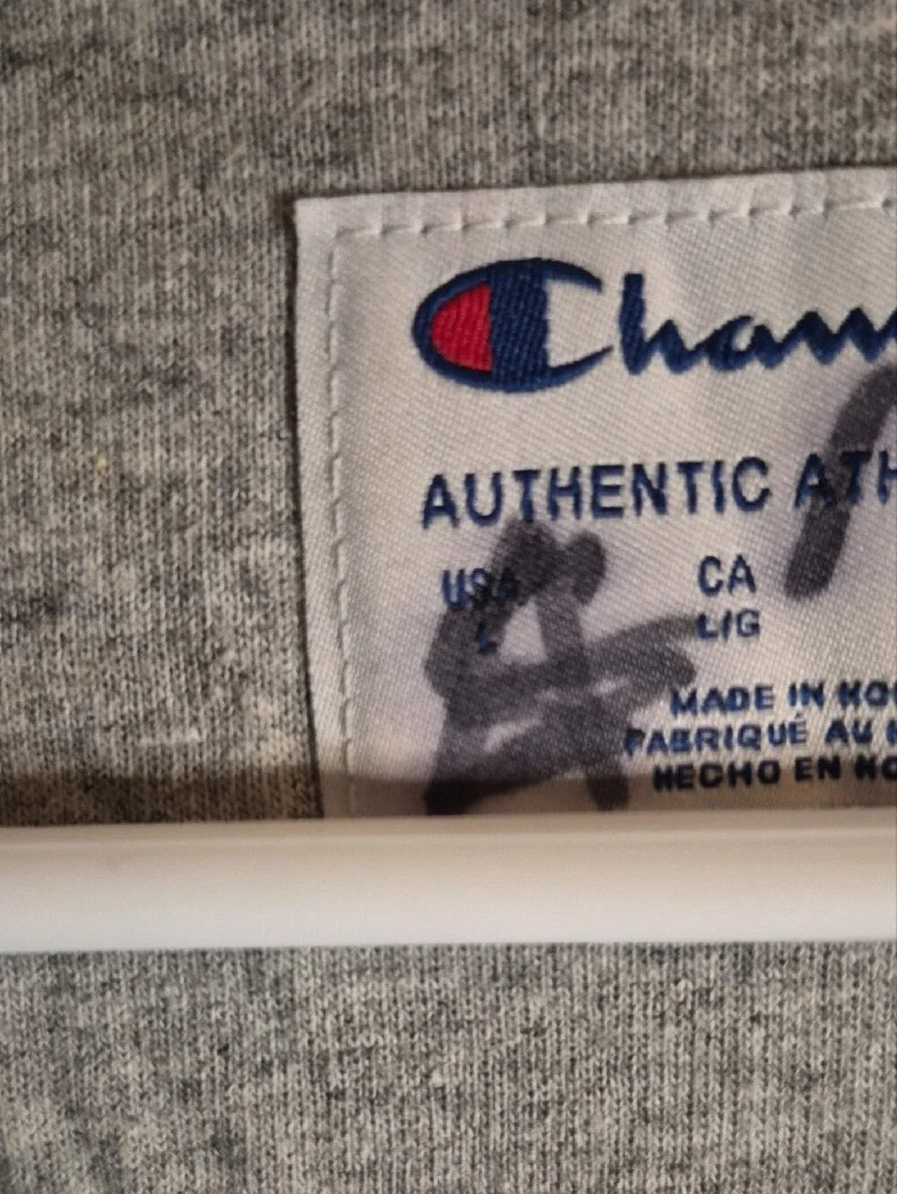 Champion Black Crewneck Sweatshirt with White & Red Logo